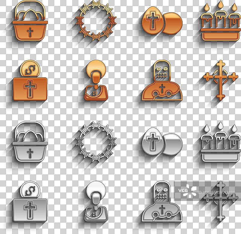 耶稣基督在烛台上点燃的蜡烛图片素材