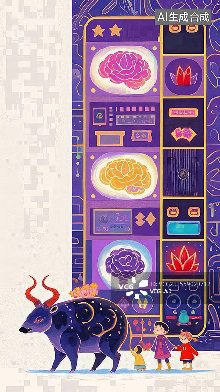 【AI数字艺术】集体潜意识革命：AI食梦貘与噩梦结晶的梦境网络科幻插画图片素材