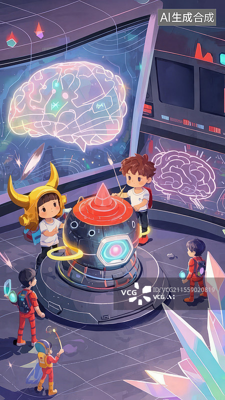 【AI数字艺术】集体潜意识革命：AI食梦貘与噩梦结晶的梦境网络科幻插画图片素材