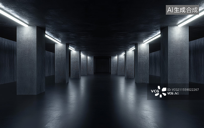 【AI数字艺术】黑色房间图片素材