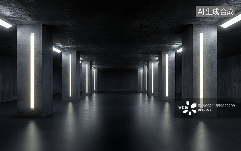 【AI数字艺术】黑色房间图片素材