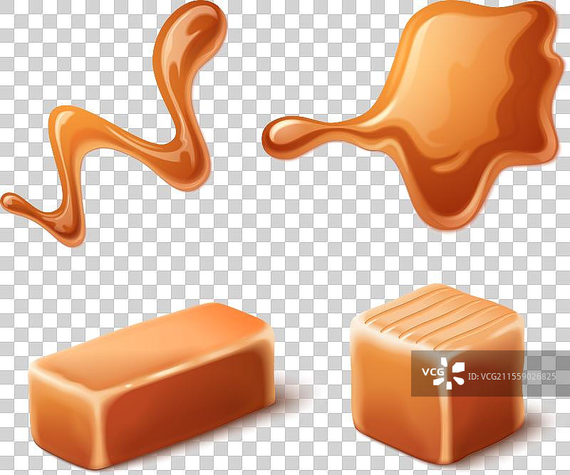 焦糖酱漩涡与太妃糖流动图片素材