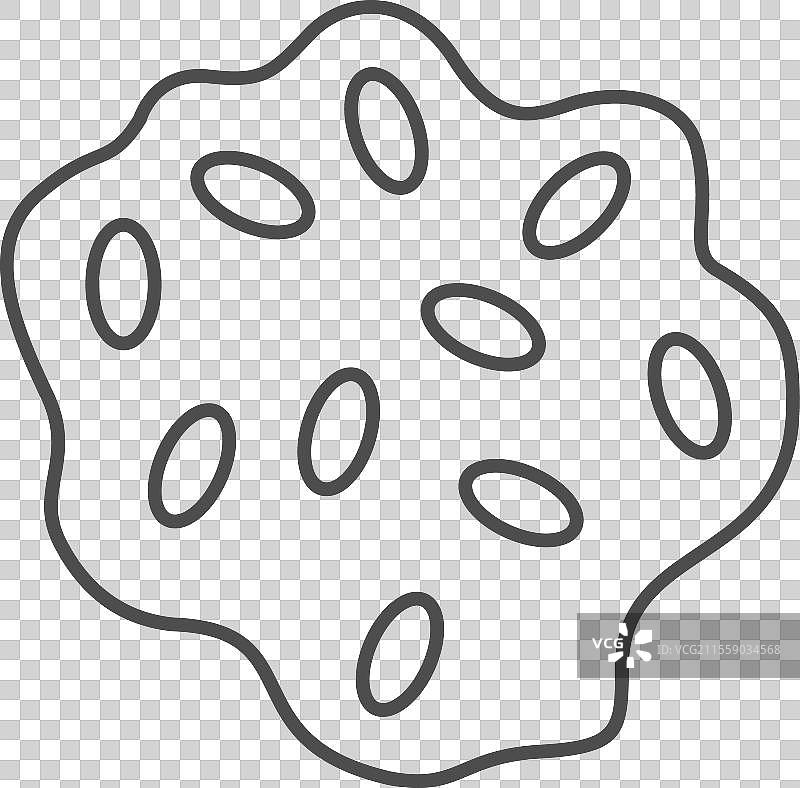 烤豆的线条轮廓图标图片素材