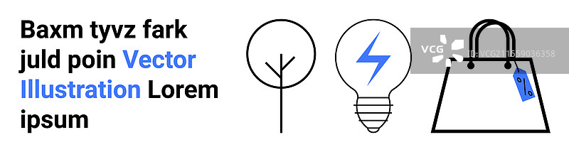 环保购物概念与符号图片素材