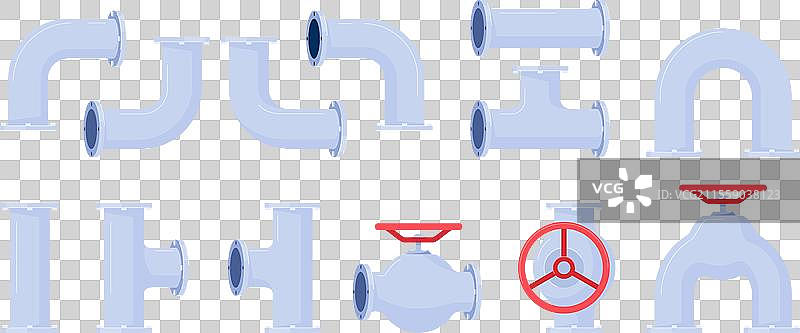 用于将水泵送到人们家中的管道图片素材