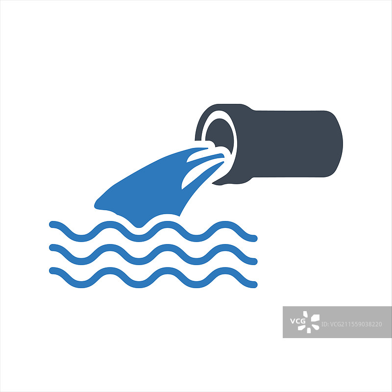 废水图标 污水图标 排水管图标图片素材