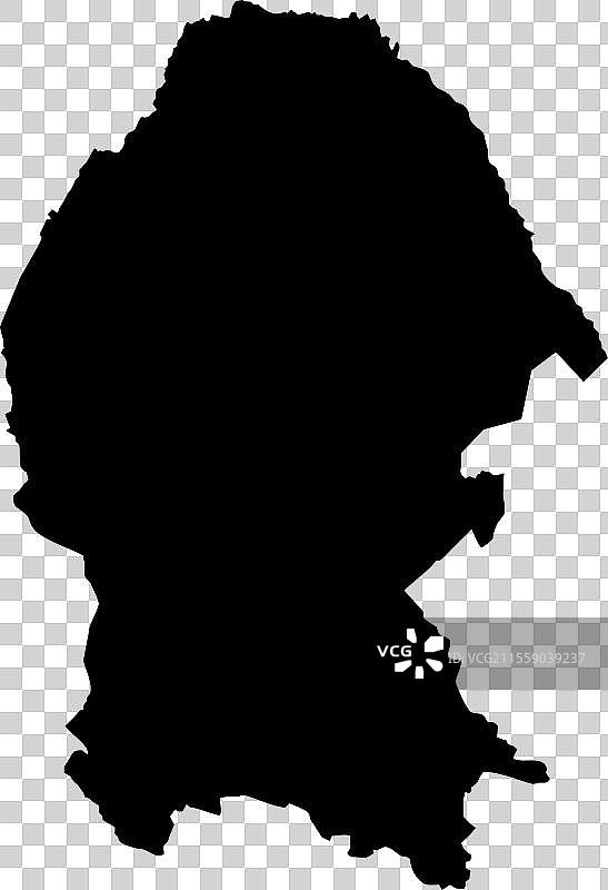 科阿韦拉州轮廓地图图片素材