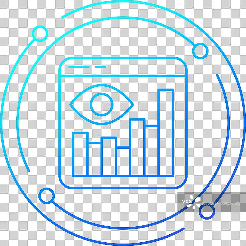 视图分析图标线性设计图片素材