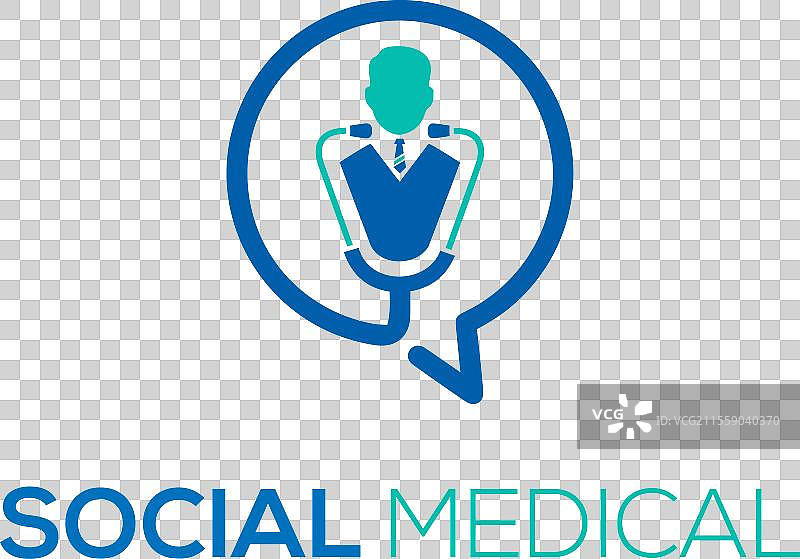 简单现代的在线医疗保健标志设计图片素材