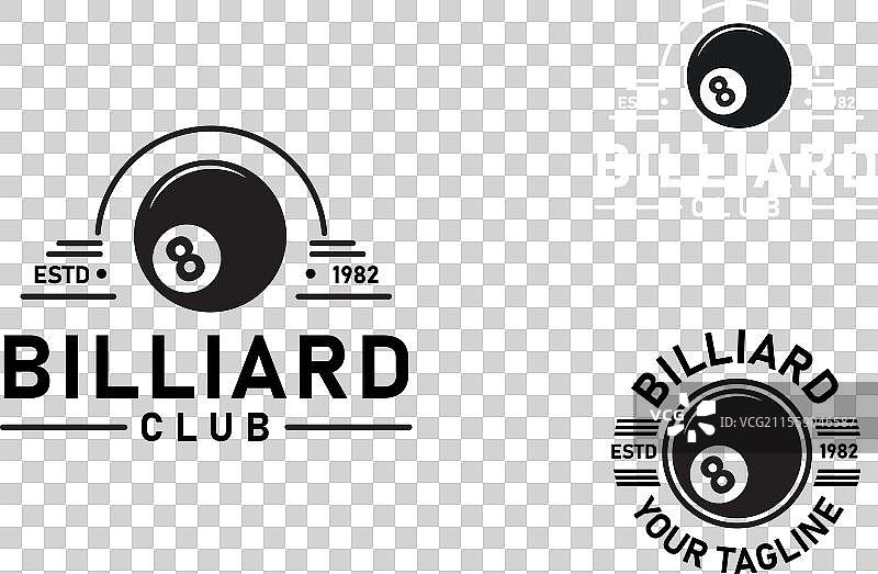 台球俱乐部的运动设计，黑色球图片素材