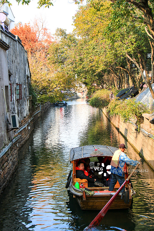 江苏苏州平江路历史文化街区江南水乡小桥流水人家图片素材