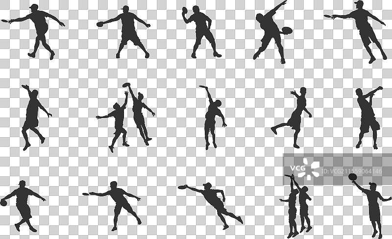 飞盘高尔夫球员剪影 飞盘高尔夫 SVG图片素材