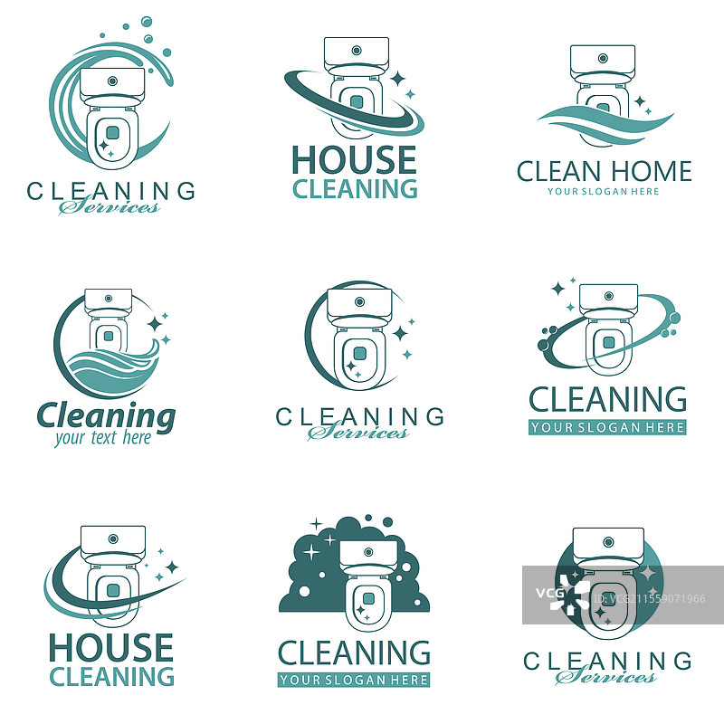 厕所清洁图标集图片素材