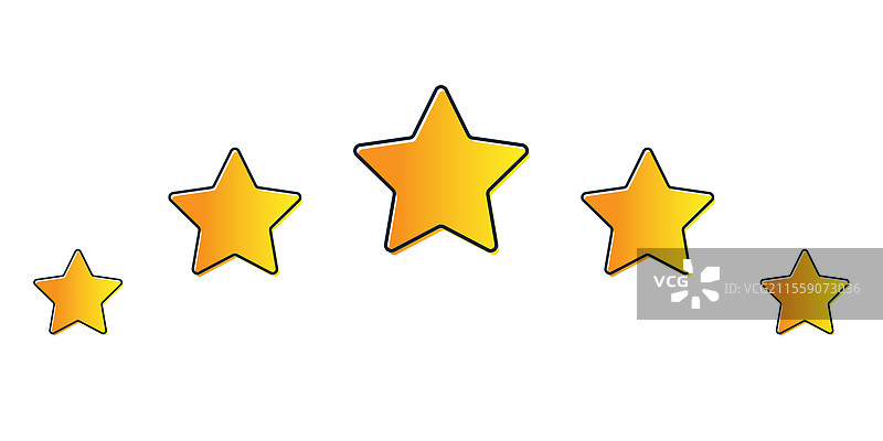 五星产品质量评级与反射图片素材