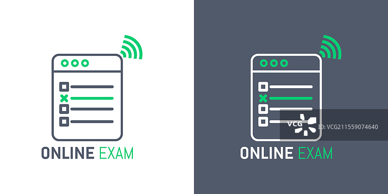在线考试设计 在线考试标志设计图片素材