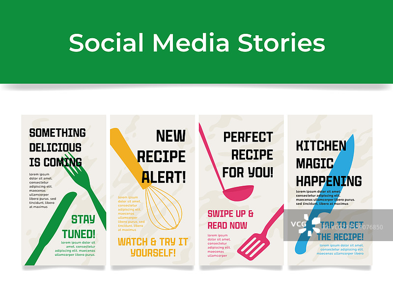 激动人心的烹饪食谱网页横幅模板图片素材