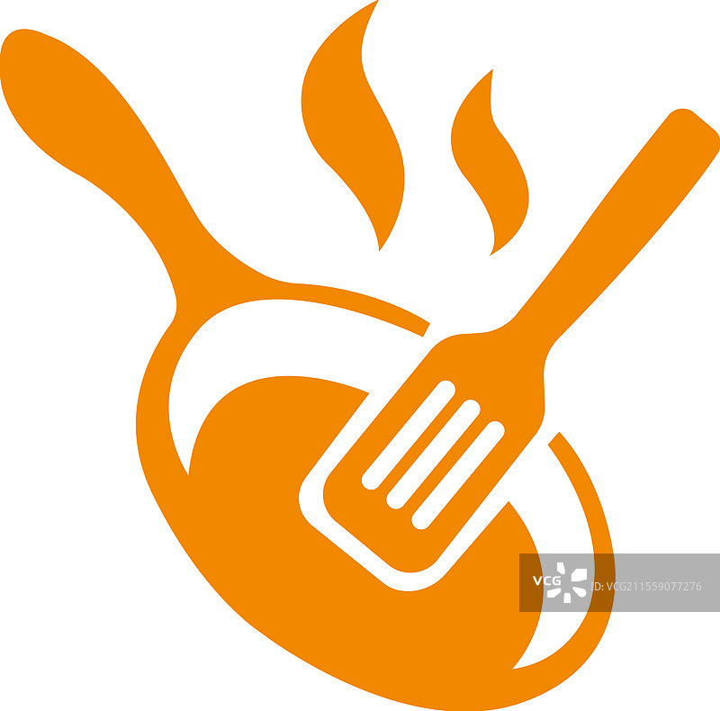 结合形状的食品烹饪标志设计图片素材