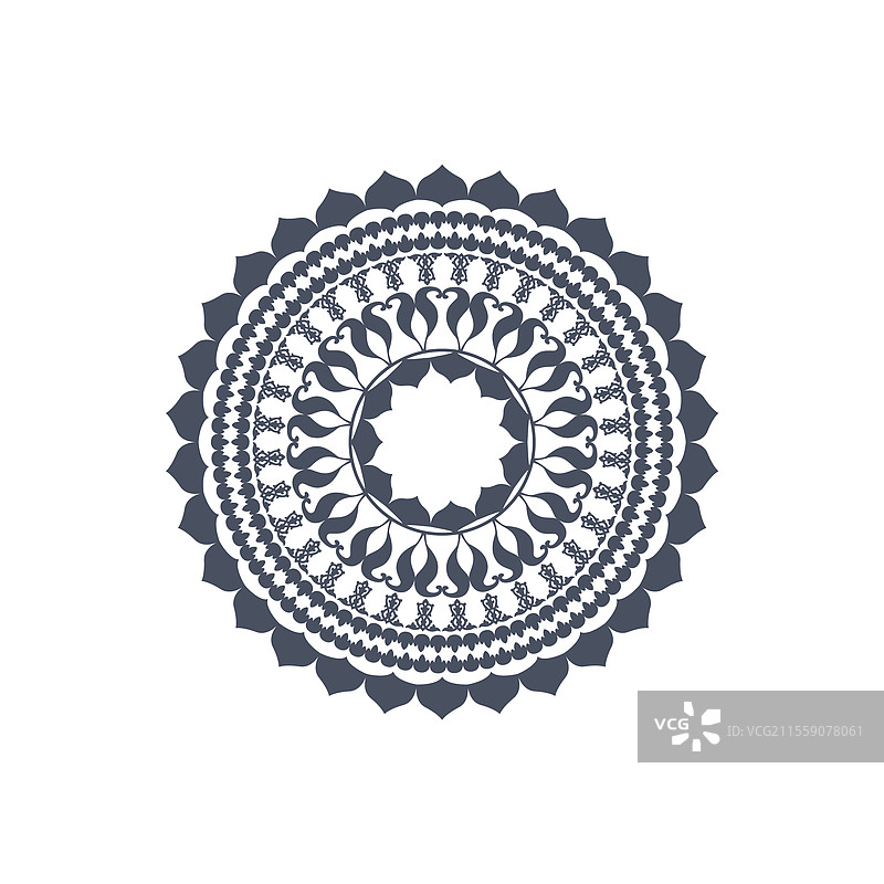 用于海娜的曼陀罗圆形图案图片素材