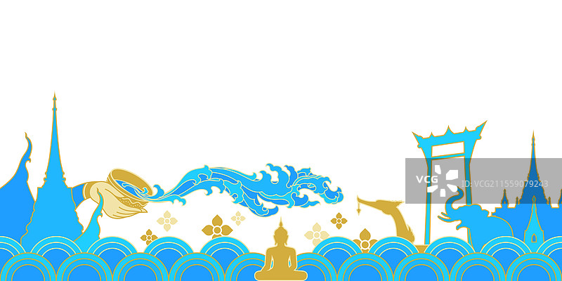 泰国宋干节水祭平面设计图片素材