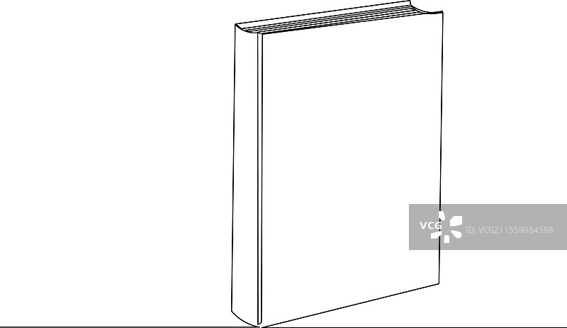 孤立的书籍连续线条绘画图片素材