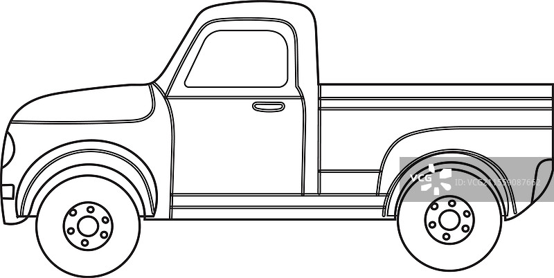 儿童汽车涂色书图片素材