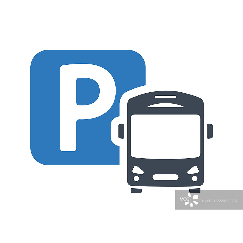 公交车停车图标 车辆停车图标图片素材