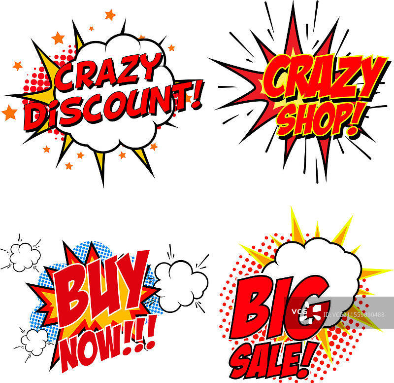 疯狂折扣大促销，立即购买，疯狂购物套装图片素材