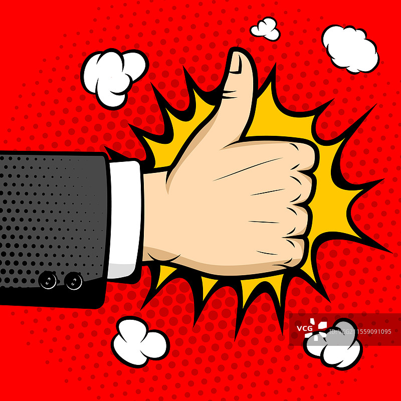 批准印章的波普艺术风格设计图片素材