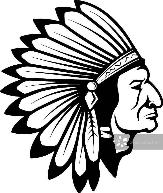 印度头部概念设计元素用于标志标签图片素材