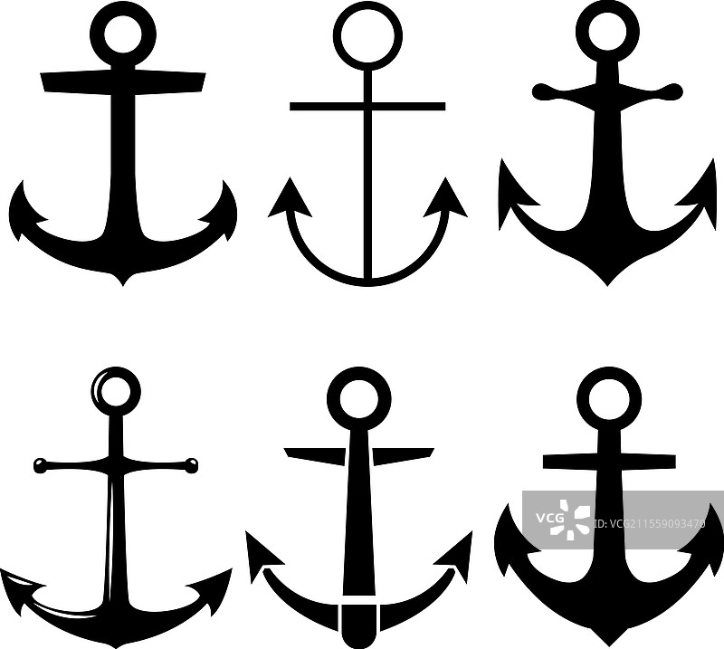 锚点标签和标志设计集图片素材