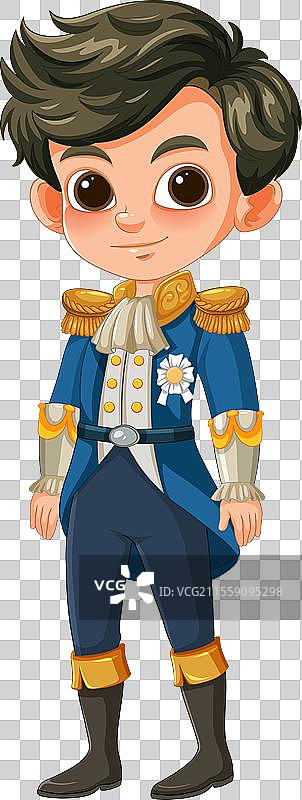 一个穿着皇家制服的小男孩图片素材