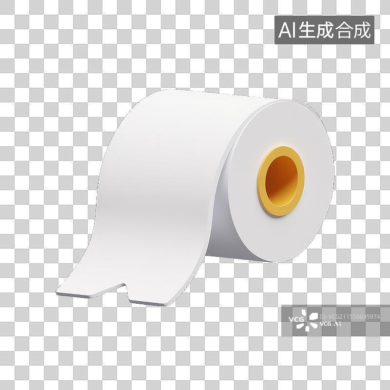 【AI数字艺术】洁净如新的卷纸，3D厕纸卫生干净清洁图片素材