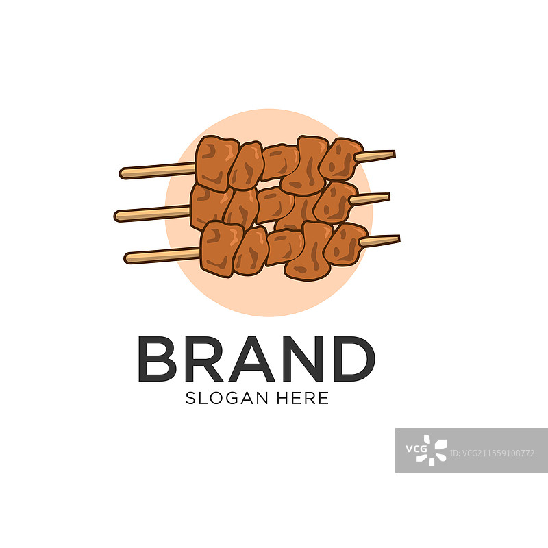 沙爹餐厅标志设计模板图片素材