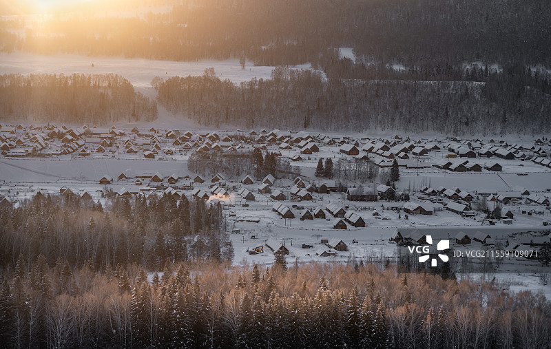 冬季禾木图片素材