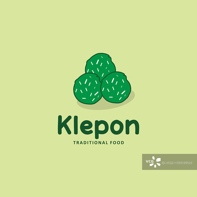 克雷朋传统印尼甜点标志设计图片素材