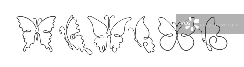 特征轮廓集图片素材