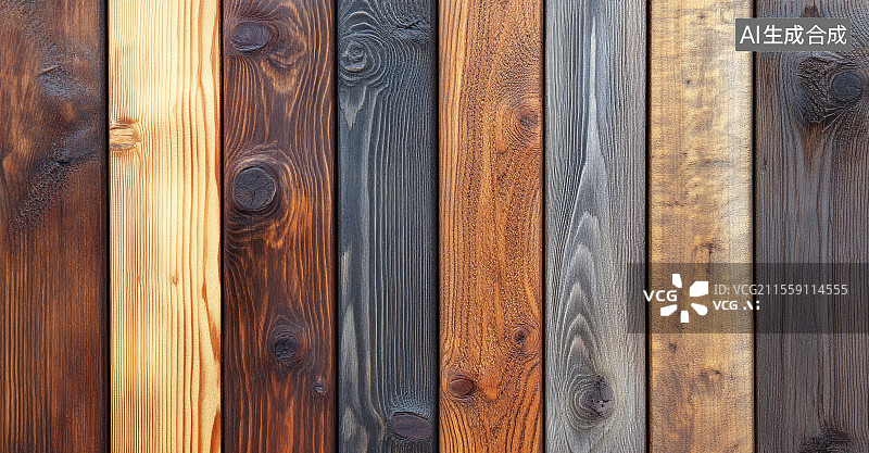 【AI数字艺术】多色木板纹理特写图片素材