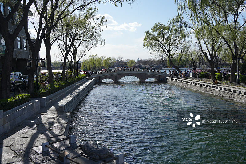 什刹海，澄清上闸遗址，元朝郭守敬，京杭大运河文保碑，世界遗产，全国重点文物保护单位图片素材