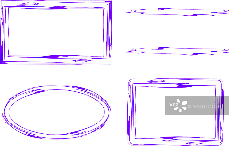 紫蓝色抽象框架集合图片素材