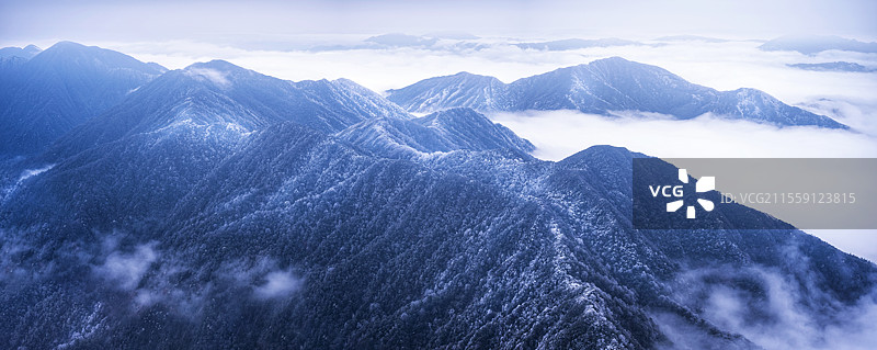 广西桂林猫儿山云海雾凇景观图片素材