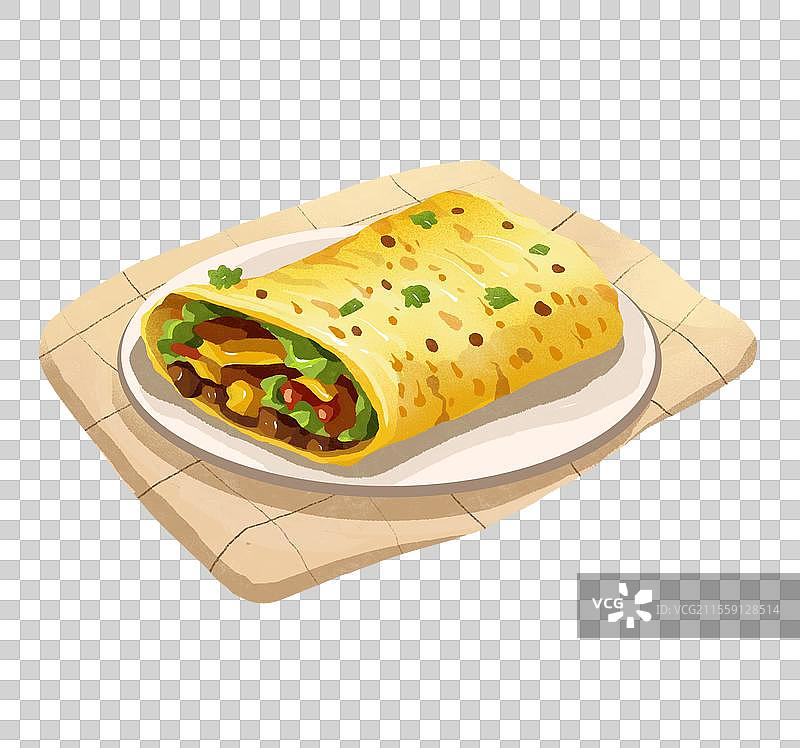 美味煎饼果子插画图片素材