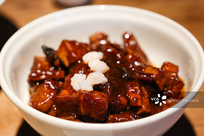 苏州美食方糕大糕油焖笋八宝辣酱狮子头图片素材