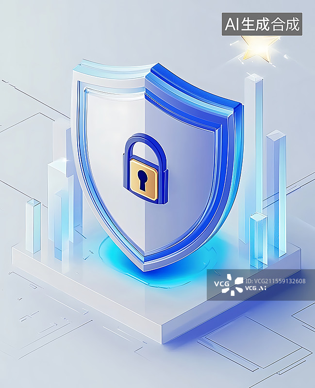 【AI数字艺术】数据安全加密图标图片素材