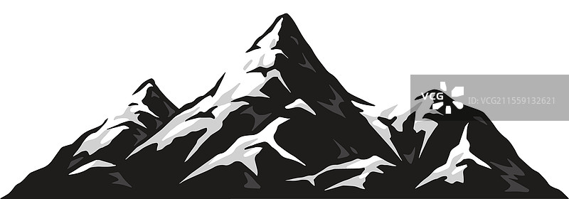 雄伟的冬季雪山图片素材