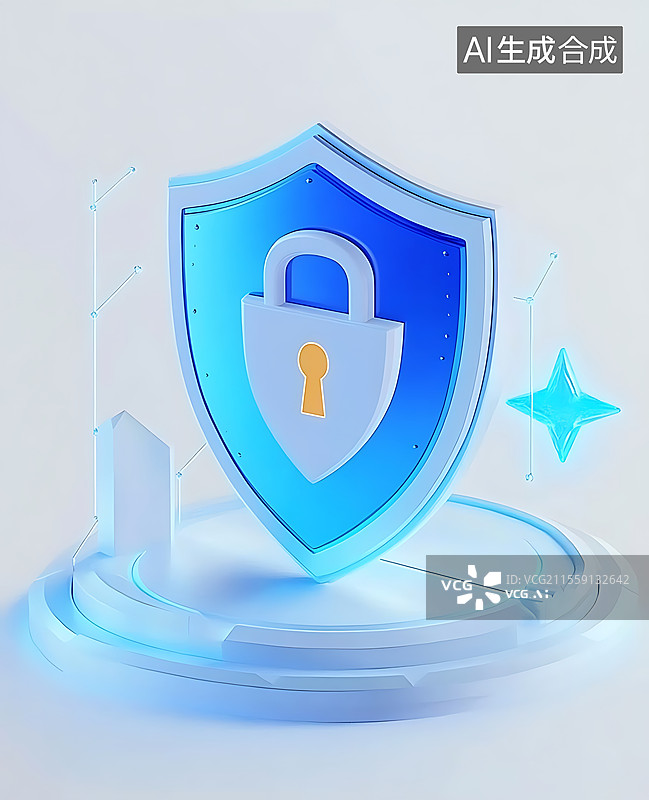 【AI数字艺术】数据安全加密图标图片素材