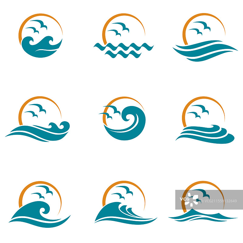 海浪图标图片素材