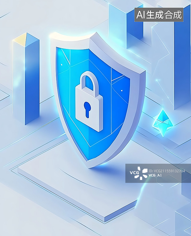 【AI数字艺术】数据安全加密图标图片素材