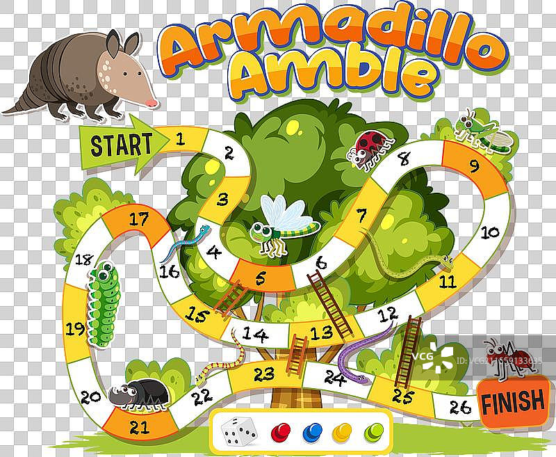 有趣且色彩缤纷的动物主题桌游图片素材