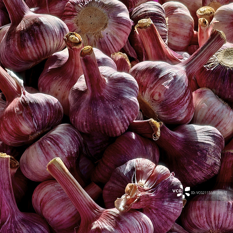 路边新蒜图片素材