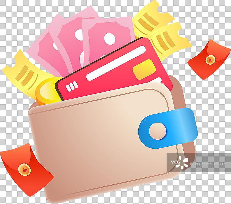 信用卡扁平风格插画元素图片素材